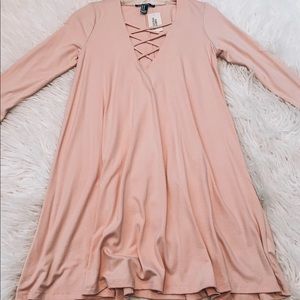 Blush pink swing dress